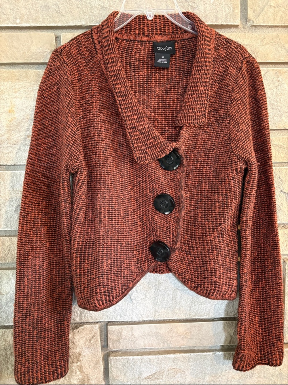 Button-Front Knit Cardigan